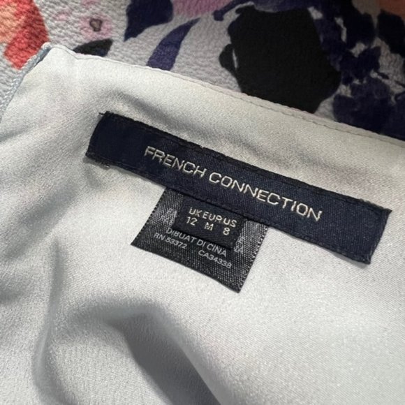 French Connection Floral Spaghetti Strap Empire Style Dress Size 8 - Picture 11 of 11